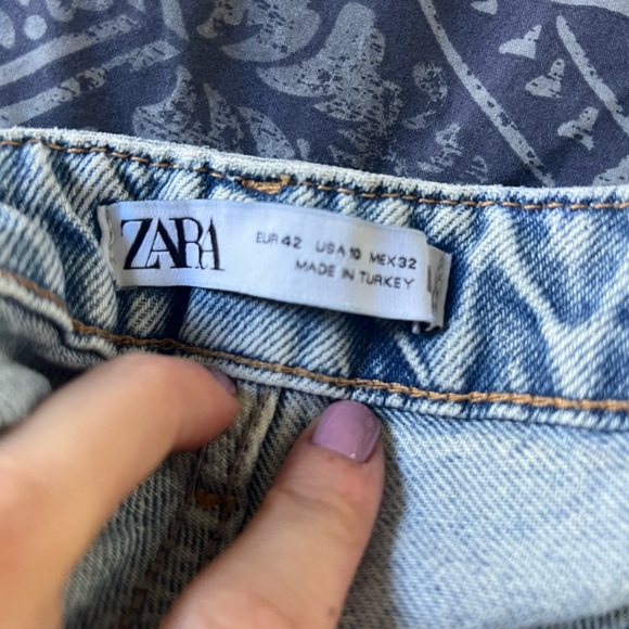 HIGH-WAISTED STRAIGHT LEG ANKLE LENGTH JEANS Z1975 - Picture 3 of 4